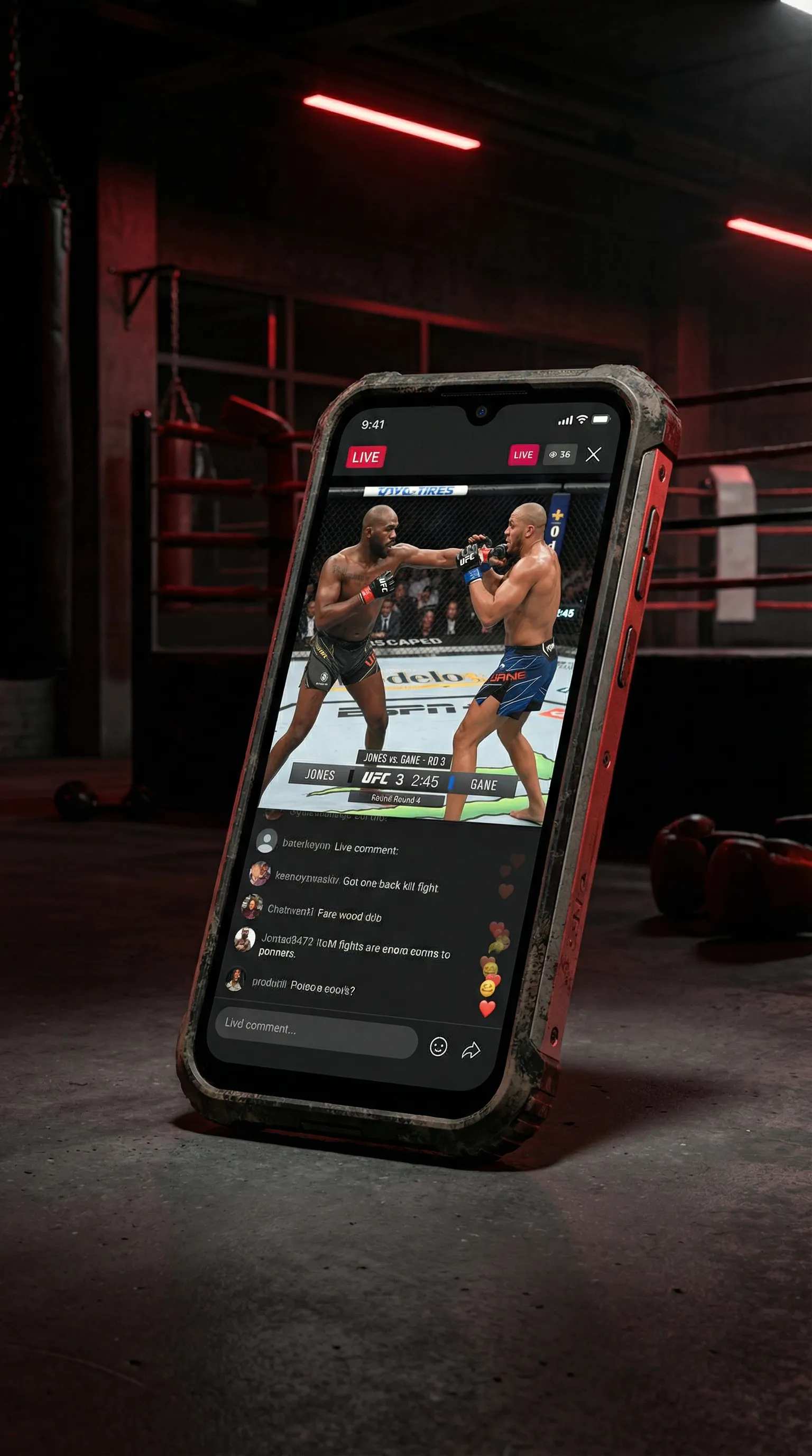 大桥未久 移动端APP格斗直播界面